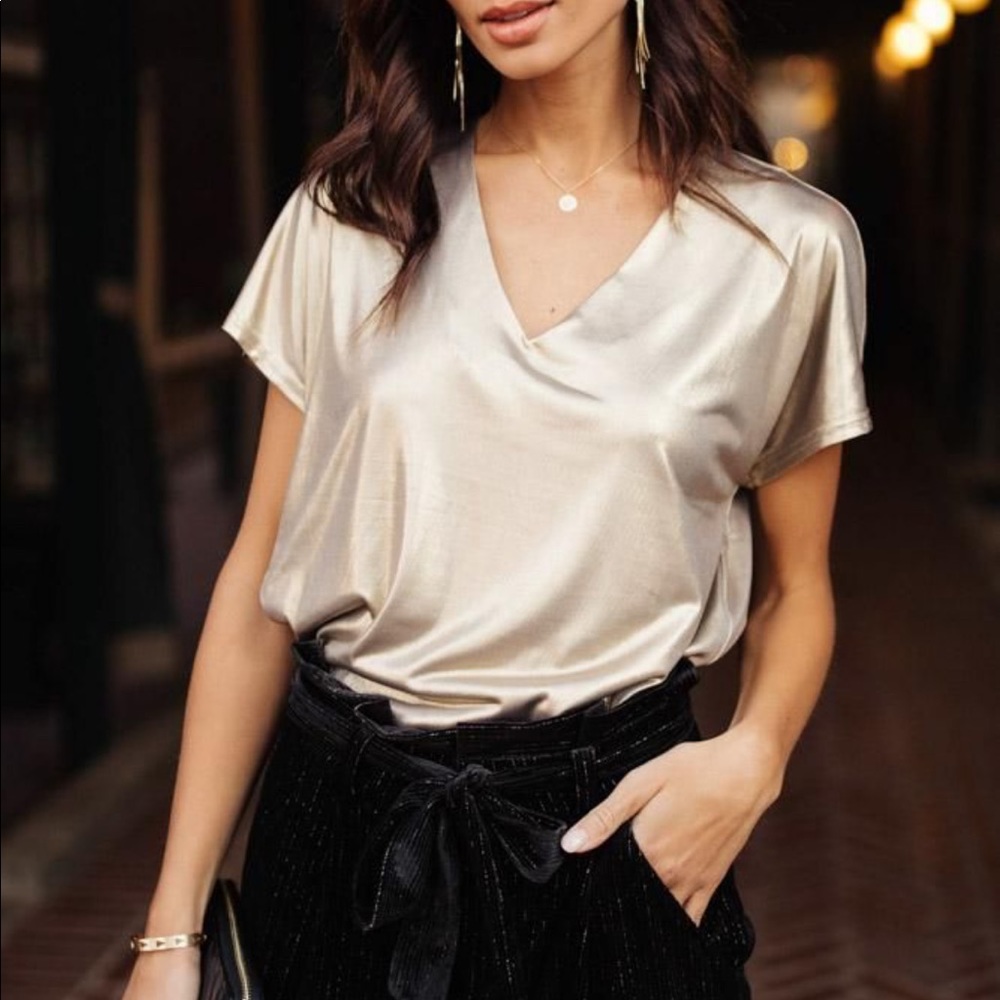 Gold Metallic Top